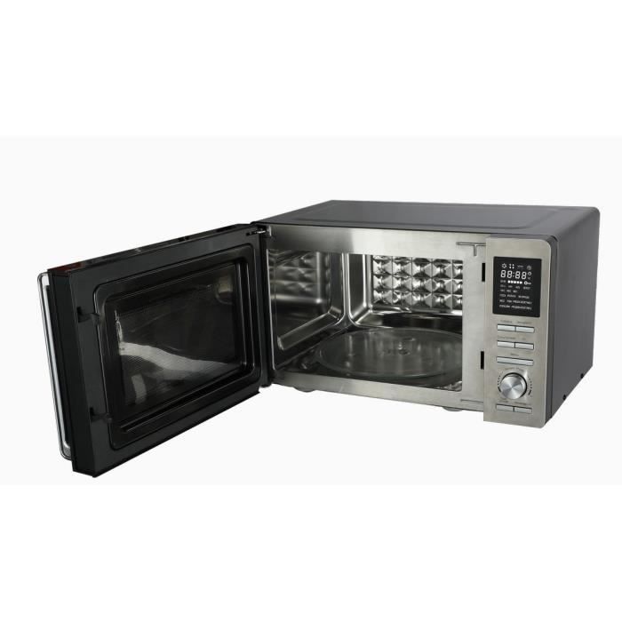 Micro-ondes combiné - CONTINENTAL EDISON - CEMO25SG13S3 - Silver - 25 L - Porte Miroir - 1400 W - Grill 1200 W - Convection 1200 W