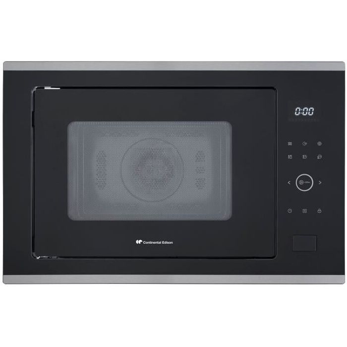 Micro-ondes combiné encastrable CONTINENTAL EDISON CEMO34CEB2 Noir et Inox L59,5 x H38,8 x P46,8 cm 34L Grill et convection