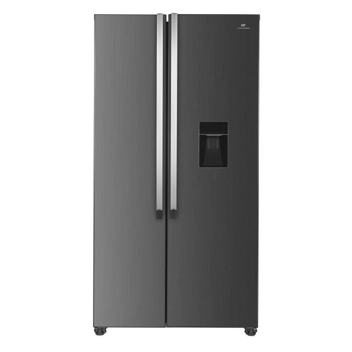 Réfrigérateur américain Continental Edison - CERA532NFIXD - 2 portes - 529L - L90 cm xH177 cm - Inox