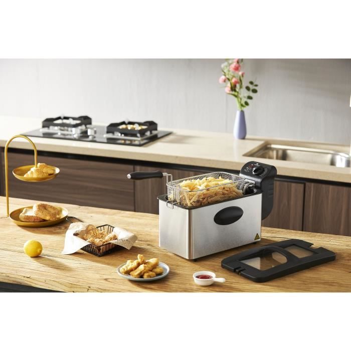 Friteuse 3 L CONTINENTAL EDISON CERFR3IN2 - 2000W - Inox