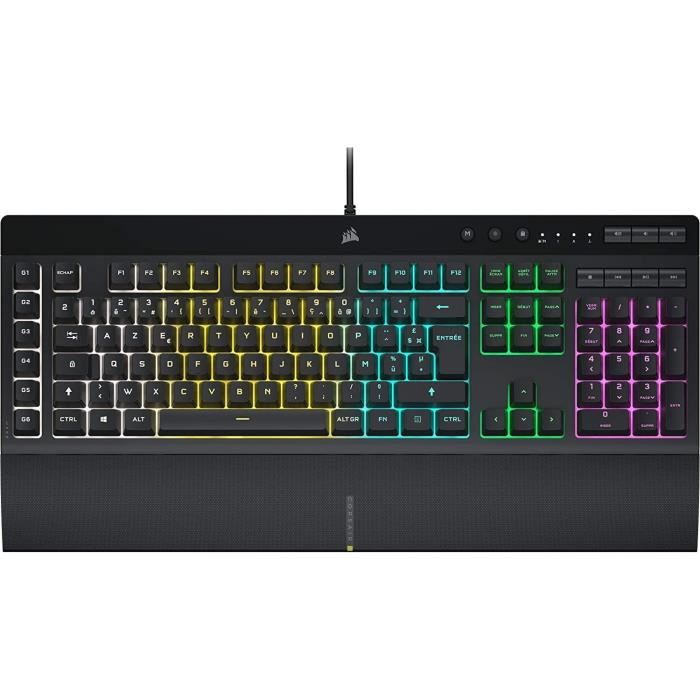 Clavier Corsair K55 RGB PRO Gamer RGB LED, noir