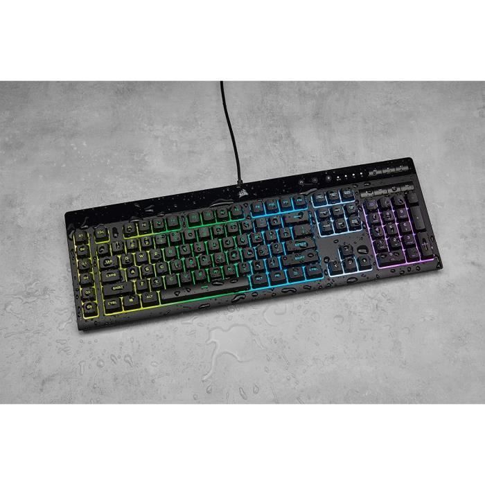 Clavier Corsair K55 RGB PRO Gamer RGB LED, noir