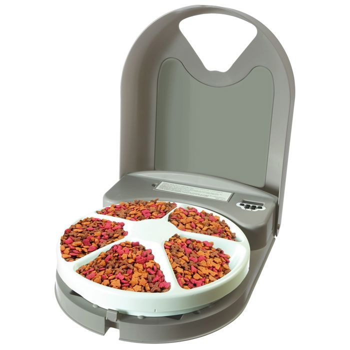 PetSafe - Distributeur de Croquettes Automatique Eatwell pour Chien/Chat , Jusqu'a 5 Repas- Programmable - Plateau lavable