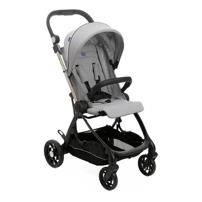 Poussette compacte CHICCO One4Ever Silverleaf - Poussette citadine - Mixte - 0 mois - Naissance - Gris