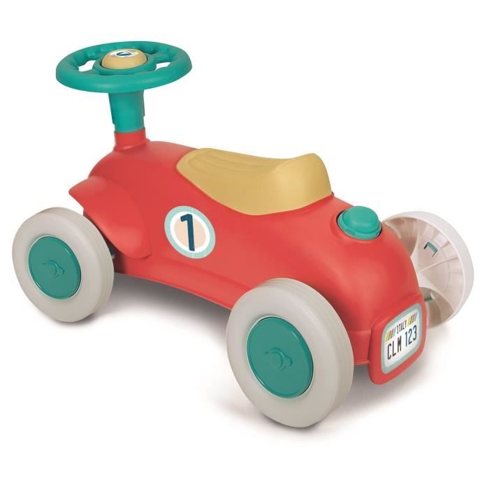 Porteur Baby Clementoni - Ma premiere voiture - 100% recyclé - Roues directrices et klaxon