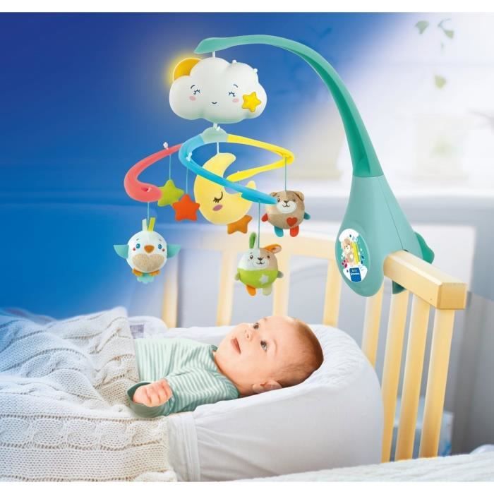 Mobile - CLEMENTONI - Sweet Dream Cot - Musique, rotation et peluches douces