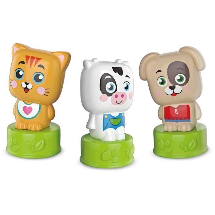 Clementoni - Cubes & Animaux Soft Clemmy - 6 cubes + 3 personnages + Livre