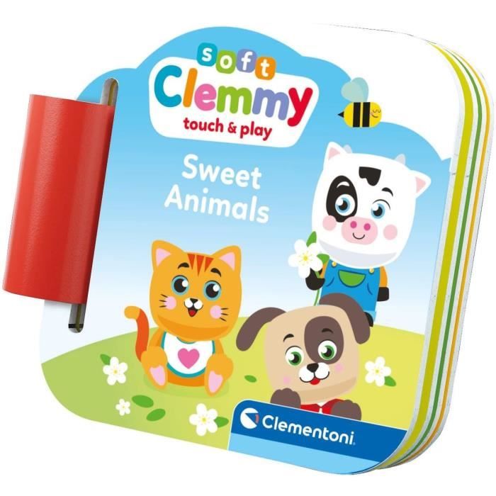 Clementoni - Cubes & Animaux Soft Clemmy - 6 cubes + 3 personnages + Livre