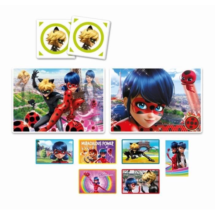 Coffret d'activités préscolaires 4 en 1 Miraculous - Clementoni - 2 puzzles, 6 cubes et un mémo