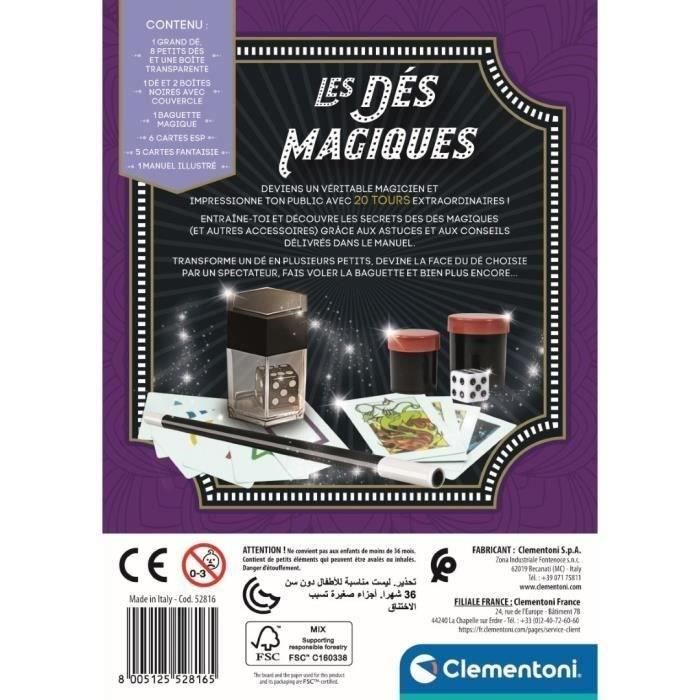 Clementoni - Coffret des dés magiques - 20 tours - Dés 7 ans