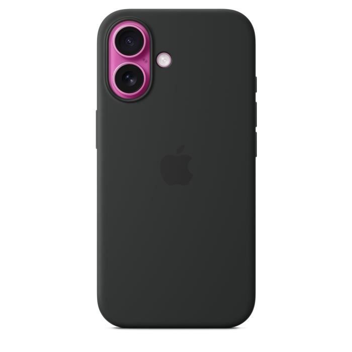 APPLE iPhone 16 - Coque en silicone avec MagSafe - Black