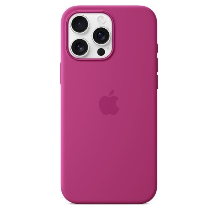 APPLE iPhone 16 Pro Max- Coque en silicone avec MagSafe - Fuchsia