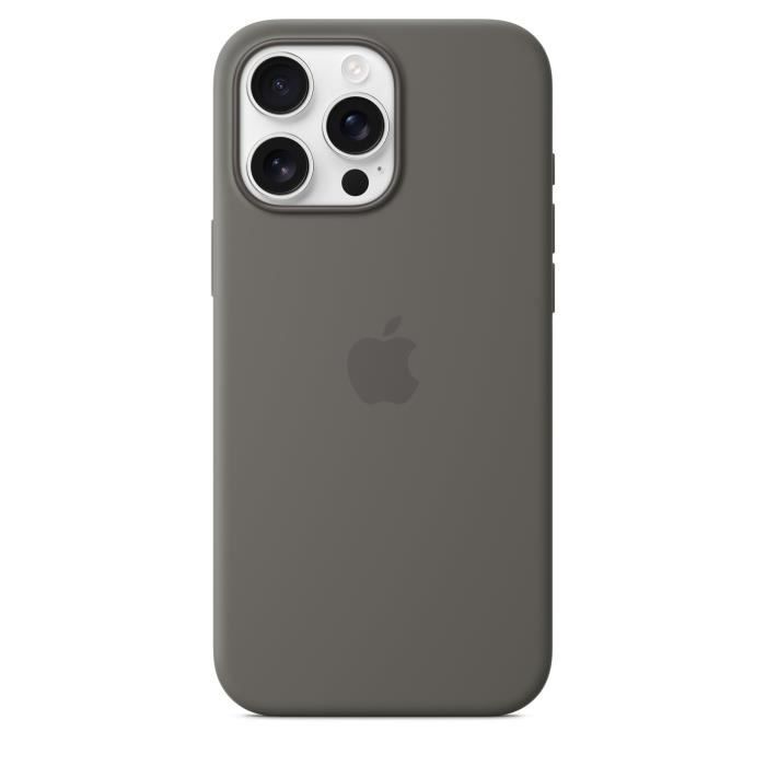 APPLE iPhone 16 Pro Max - Coque en silicone avec MagSafe - Stone Gray