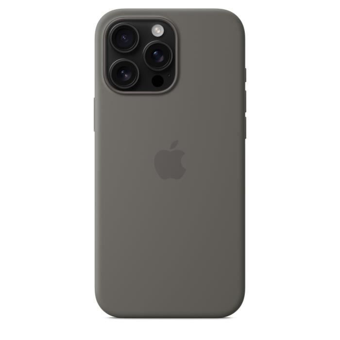 APPLE iPhone 16 Pro Max - Coque en silicone avec MagSafe - Stone Gray