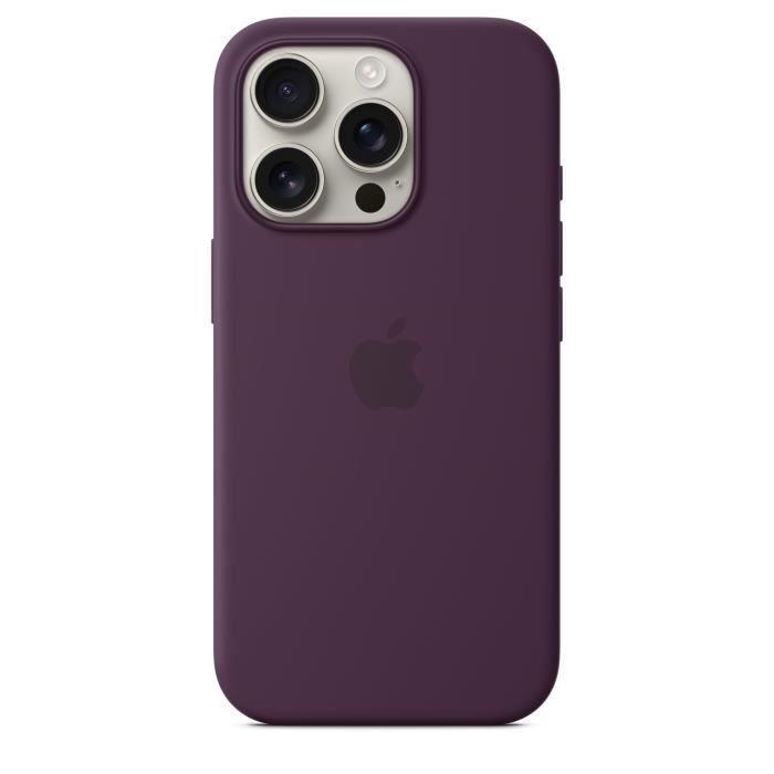 APPLE iPhone 16 Pro - Coque en silicone avec MagSafe - Plum