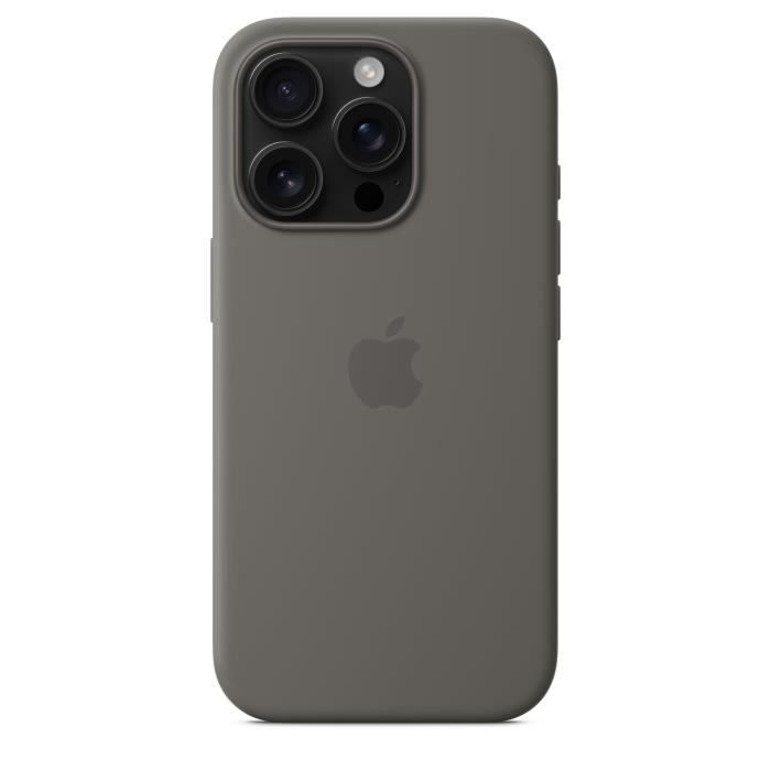 APPLE iPhone 16 Pro - Coque en silicone avec MagSafe - Stone Gray