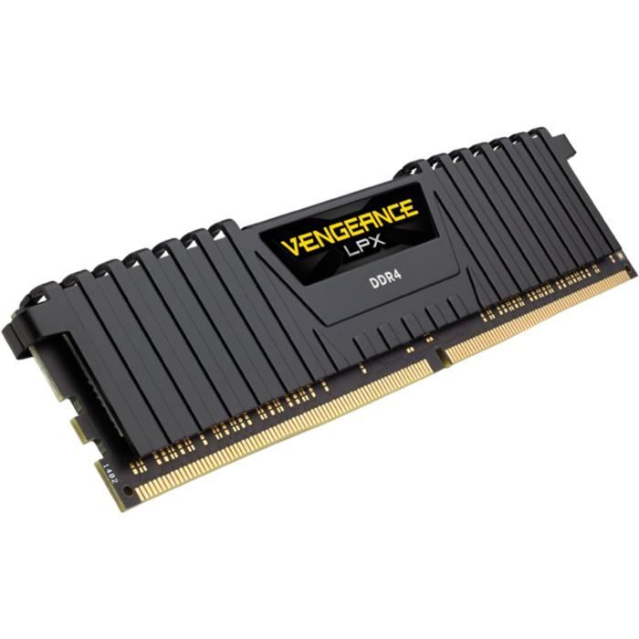 Mémoire RAM - CORSAIR - Vengeance LPX DDR4 - 16GB 2x8GB DIMM - 3200 MHz  - 1.35V - Noir (CMK16GX4M2E3200C)