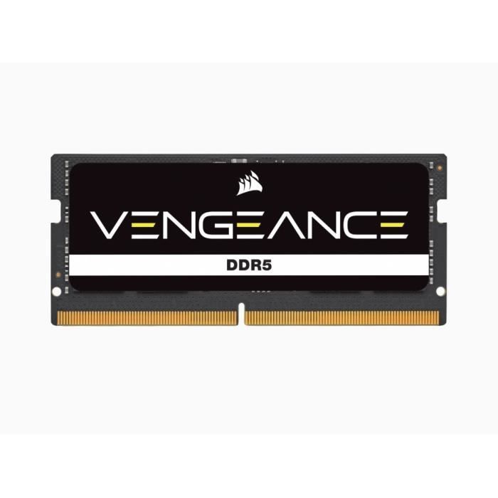 Mémoire RAM - CORSAIR - Vengeance DDR5 - 16GB 1x16GB SODIMM - 4800 MHz - 1,1V - Noir (CMSX16GX5M1A4800C40)