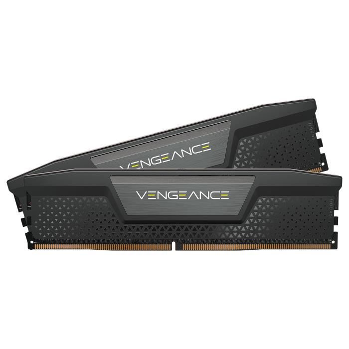 Mémoire RAM - CORSAIR - Vengeance DDR5 - 32GB 2x16GB DIMM - 6000MT/s - Intel XMP - 1.35V - Noir (CMK32GX5M2E6000C36)