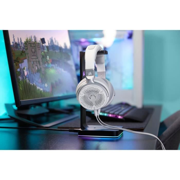 Casque filaire ouvert gaming et streaming - CORSAIR - VIRTUOSO PRO - Blanc