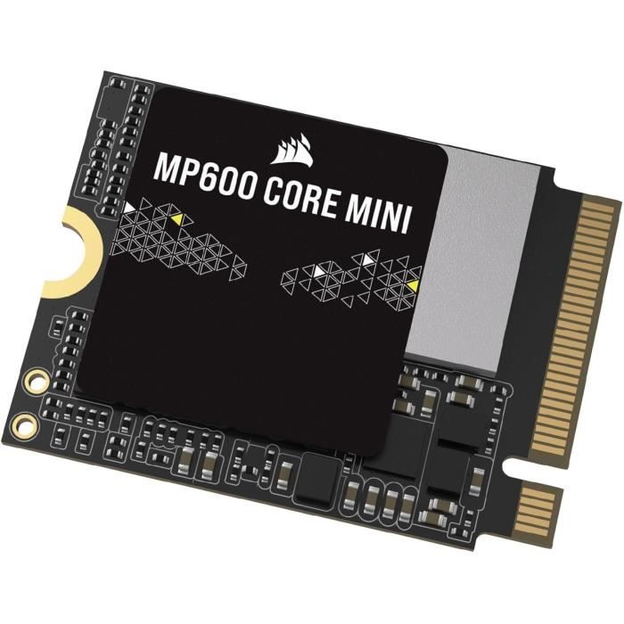 SSD interne - CORSAIR - MP600 Core Mini 1To M.2 NVMe PCIe x4 Gen4 2 SSD - M.2 2230 - Jusqu'a 5.000 Mo/s - Noir