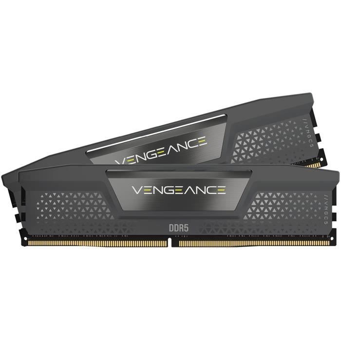 Mémoire RAM - CORSAIR - Vengeance DDR5 RAM 32Go (2x16Go) 6000MHz CL36 AMD Expo Compatible iCUE - Gris (CMK32GX5M2E6000Z36)