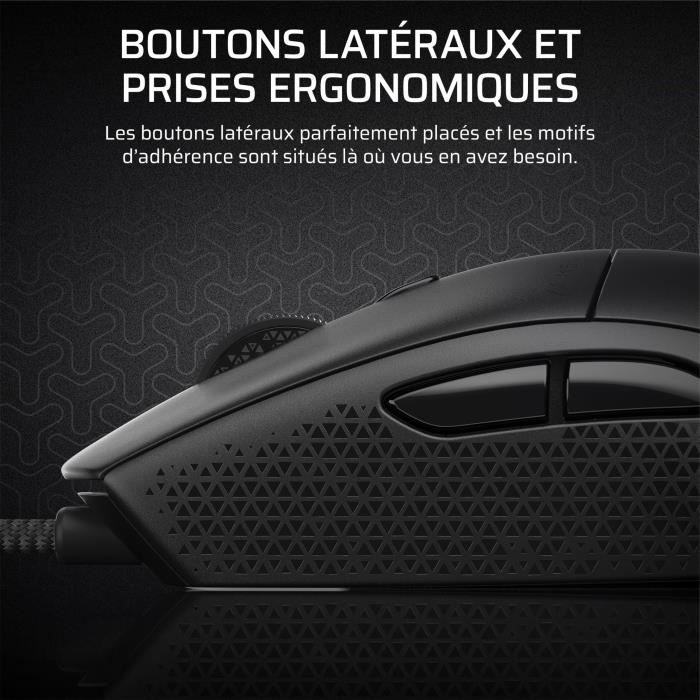 Souris Gaming Filaire - CORSAIR - M55 Wired - 16 000 DPI - Ergonomique - Rétroéclairage RGB