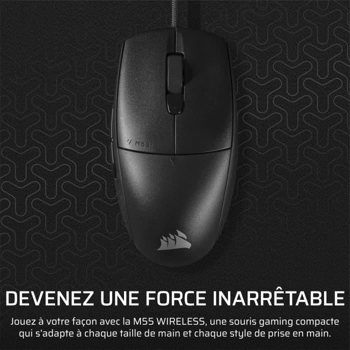 Souris Gaming Filaire - CORSAIR - M55 Wired - 16 000 DPI - Ergonomique - Rétroéclairage RGB