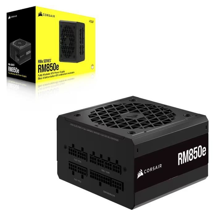 CORSAIR - RM850e - Bloc d'alimentation - 850 Watts - ATX 3.0 Silencieuse - Certifié 80 PLUS Gold - (CP-9020263-EU)