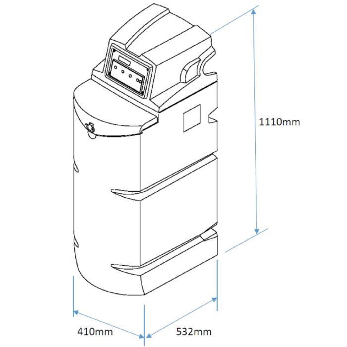 Adoucisseur d'eau - CPED - 22 L - Filtration intégrée - Protection contre calcaire, impuretés et bactéries