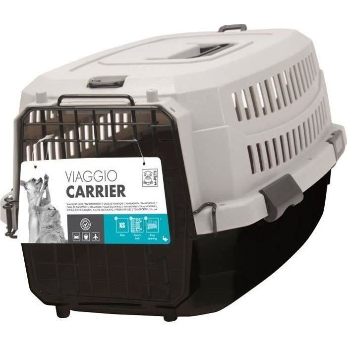 M-PETS Caisse de transport Viaggio Carrier M - 68x47,6x45cm - Noir et gris - Pour chien