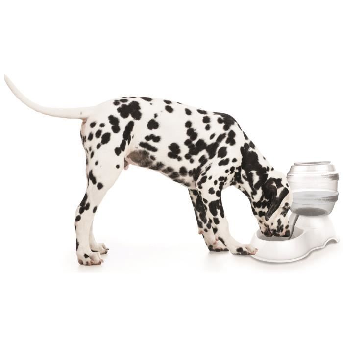 M-PETS Distributeur d'eau Cylinder - 3500ml - Blanc - Pour chien