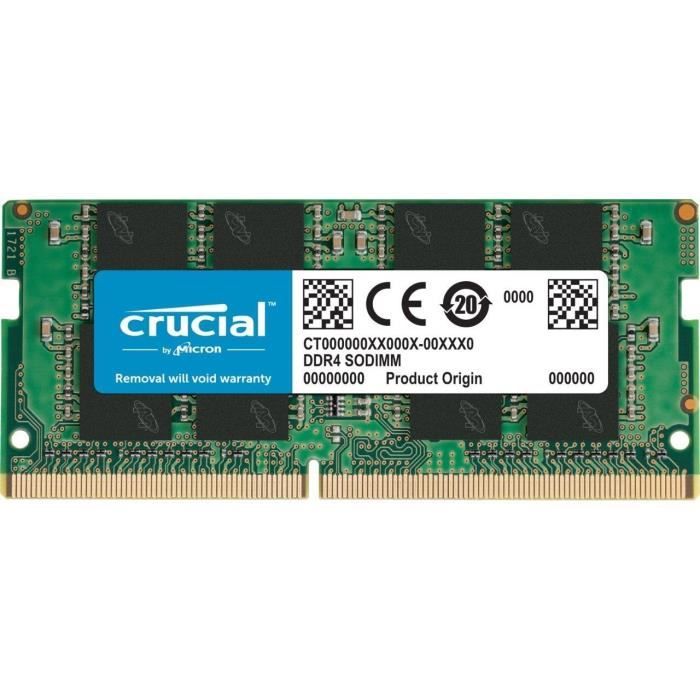 CRUCIAL - Mémoire PC - SODIMM 8Go DDR4-2400