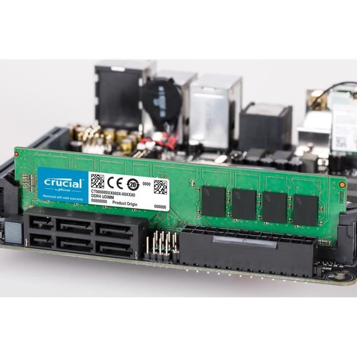 CRUCIAL - Mémoire PC DDR4 -  8Go (1x8Go) - 2400MHz - CAS 17 (CT8G4DFS824A)