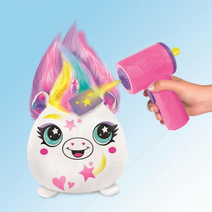 Canal Toys - Airbrush Plush - Peluche Squishy Hair'iffic  a coiffer et décorer avec spray électronique, feutres, -AIR 040- aléatoire