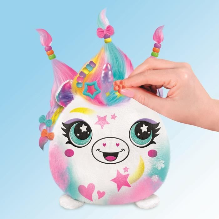 Canal Toys - Airbrush Plush - Peluche Squishy Hair'iffic  a coiffer et décorer avec spray électronique, feutres, -AIR 040- aléatoire