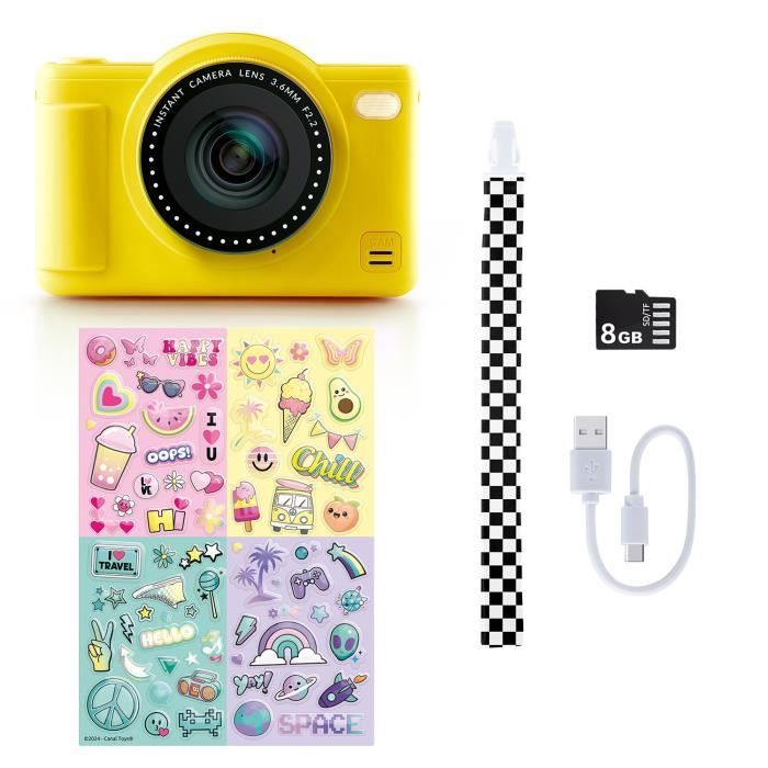 Canal Toys - Photo Creator -Appareil Photo Numérique Pop Couleur Jaune- Avec carte SD 32Go incluse