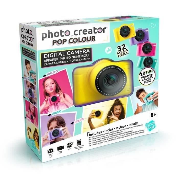 Canal Toys - Photo Creator -Appareil Photo Numérique Pop Couleur Jaune- Avec carte SD 32Go incluse