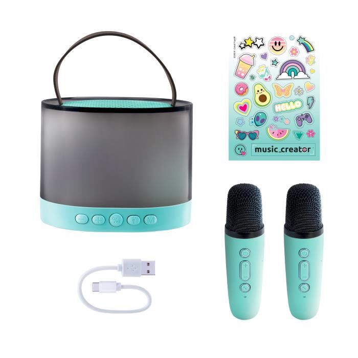 Canal Toys - Music Creator - Mini Station Karaoké - Enceinte lumineuse avec 2 microphones sans fil - INF 044