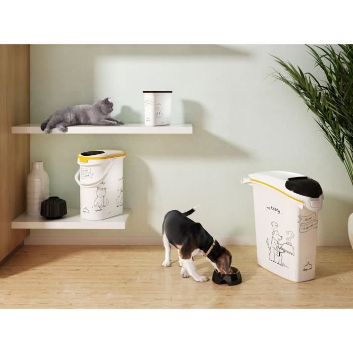 CURVER Conteneur a croquettes pour chat  4 kg - 10L - Le diner et servi