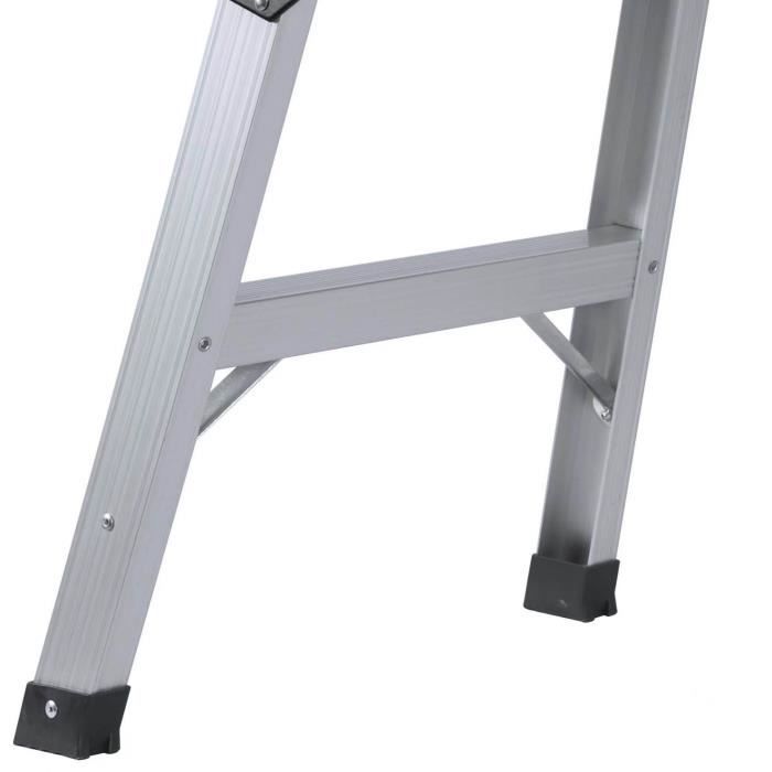 Marche pied en aluminium DEFPRO - Pliable avec pieds antidérapants - Dimensions : 90 x 30 cm - Hauteur : 49,5 cm