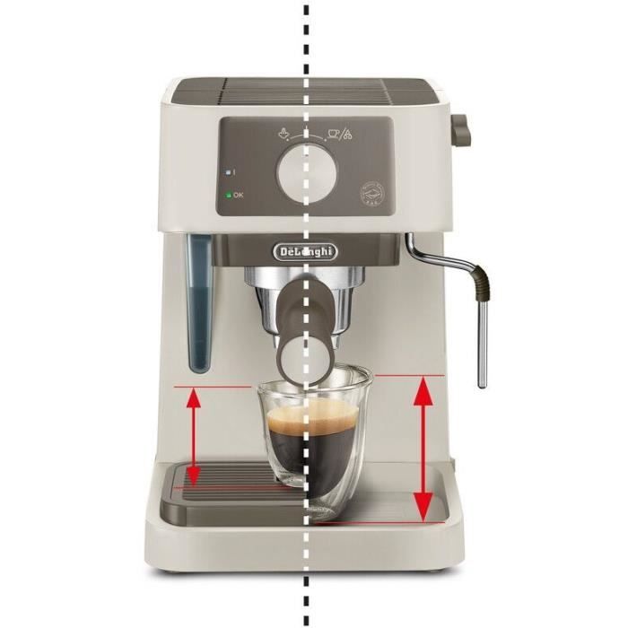 Machine a expresso - DELONGHI - STILOSA EC235.CR - Solo pompe - Bouilloire inox - Compatible ESE - Buse vapeur - Finition creme