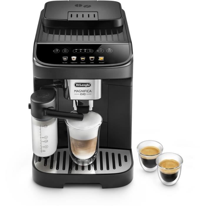 Machine expresso automatique avec broyeur De'Longhi Magnifica Evo  - ECAM290.61.B -technologie boissons lactées, Noir