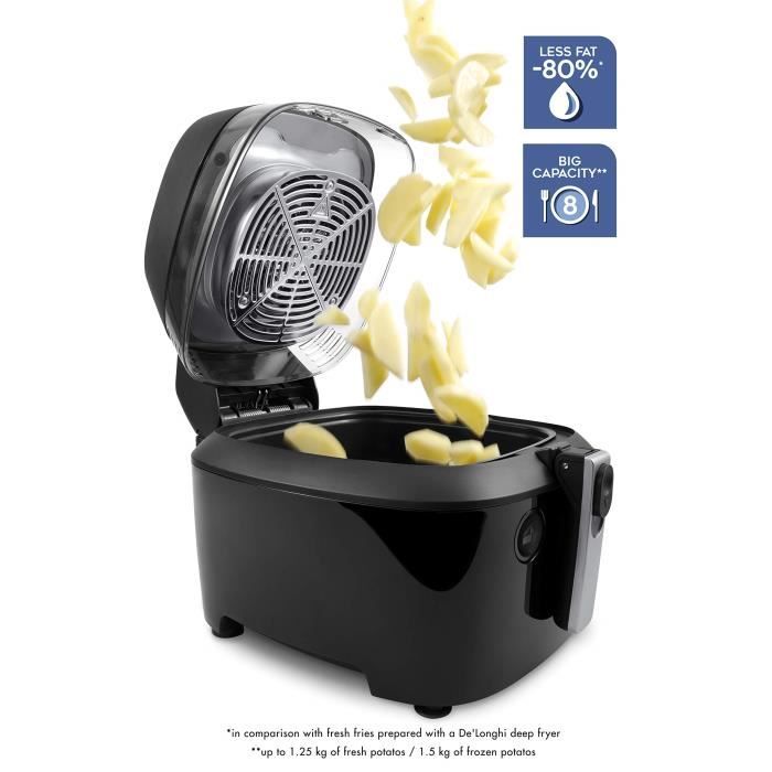 Friteuse Electrique sans huile Delonghi FH2394 - Capacité : 1,5kg - 1400W - Cuve anti-adhérente