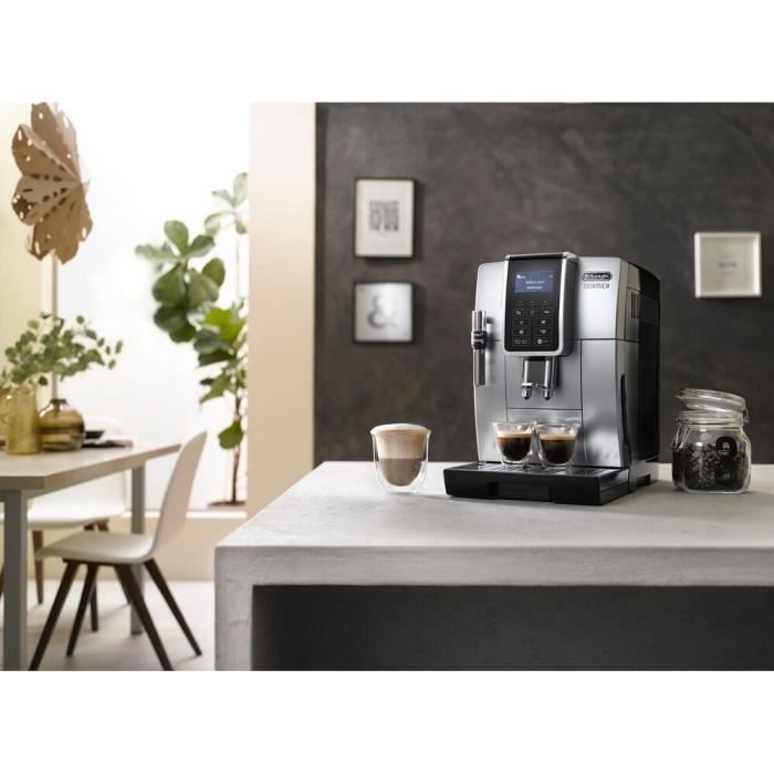 Machine expresso automatique avec broyeur - DELONGHI DINAMICA ECAM 350.35.SB Ecran 4 recettes - Silver