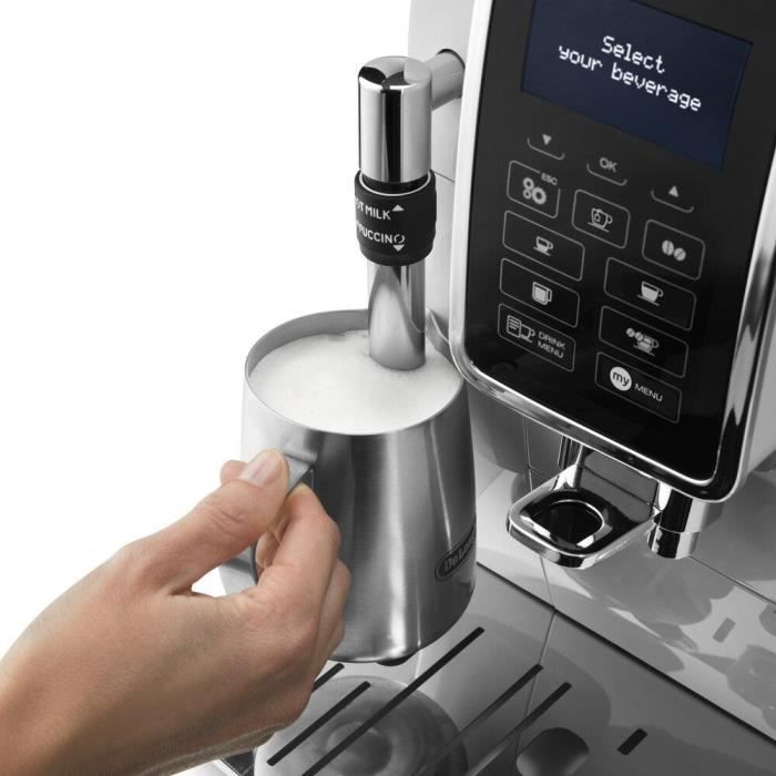 Machine expresso automatique avec broyeur - DELONGHI DINAMICA ECAM 350.35.SB Ecran 4 recettes - Silver