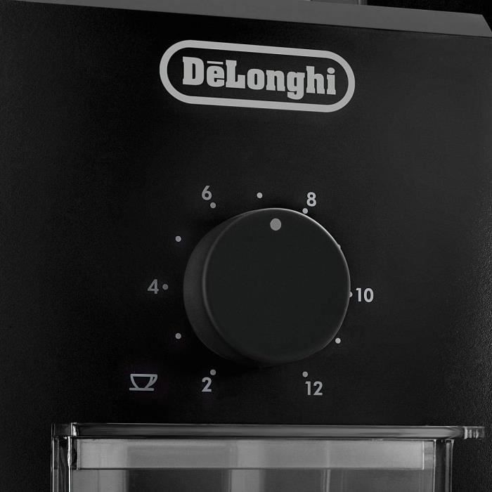 Moulin a café électrique - DELONGHI KG79 - Capacité 120g - 17 niveaux de broyage - Noir