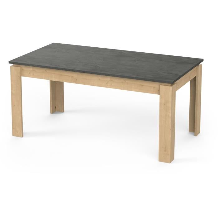 Table a manger seule AUSTIN - 6 personnes - Décor chene Hamilton et Sidewalk - L179  x P 90  x H 77 cm - DEMEYERE