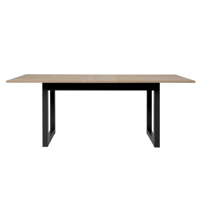 Table a manger extensible - Décor chene sonoma et anthracite - 160-200 cm - DENVER