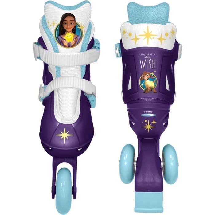 Patins en Ligne two in one - DISNEY - WISH - 3 Roues - Tri skate et Roller in lin - Ajustable taille 27-30